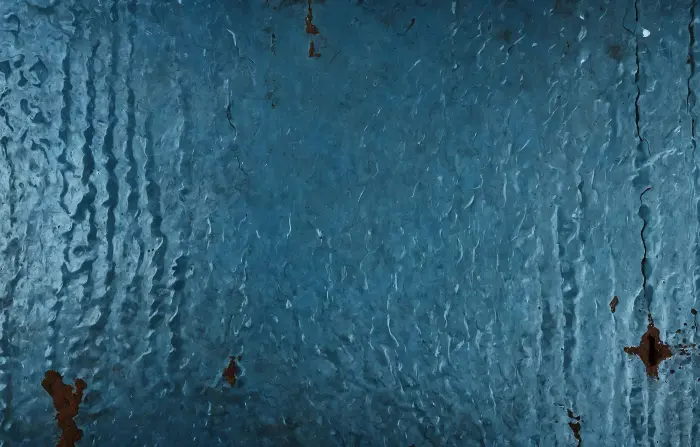 Cracked Blue Grunge Wall Photo